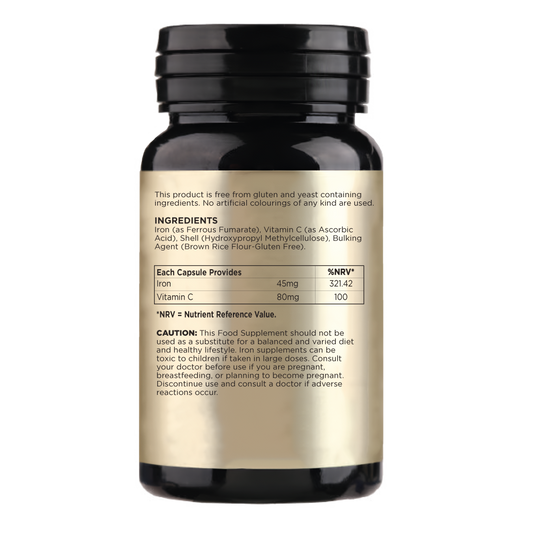 FerroVal | Iron 45 mg, Vitamin C 80mg | 90 Capsules