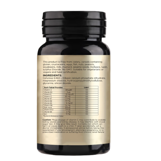 Multivitamin and Iron | 90 Tablets