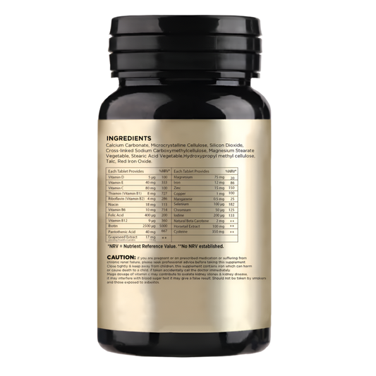 ValuHair | Hair, Nail, Skin with Biotin, Iron, Vitamin C, E, Magnesium | 90 Tablets